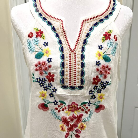 ByxBy & New York & Company Blouse Cardigan Embroidered Red Women Size XL, M - Picture 5 of 12